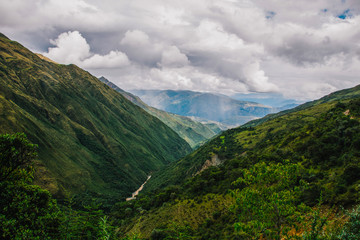 Fototapeta na wymiar Beautiful mountains landscapes in Cordillera Huayhuash, Peru, South America Inca Trail, Peru.