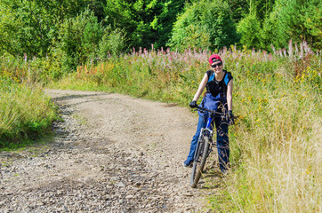 Naklejka premium Outdoor activity. Bicycling