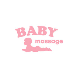 Baby newborn massage logo vector illustration sign