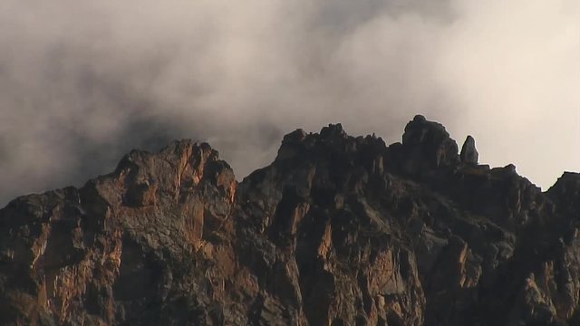 Caucasus. Gorge Mizhergi. Time lapse.