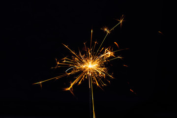 Sparkler background. Christmas and new year sparkler holiday background