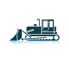 Icon Of Construction Bulldozer