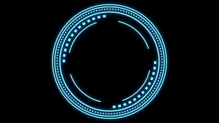 HUD element - futuristic loading pending screen, loopable parts, alpha mask included