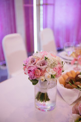 decoration of the banquet hall on the wedding day
