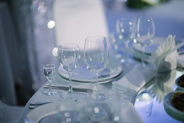 decoration of the banquet hall on the wedding day