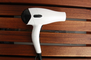 hair dryer, black and white