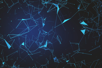 Creative polygonal backdrop