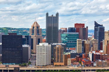 View of the downtown Pittsburgh, Pennsylvania skyline