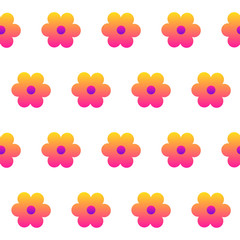 Tropical flowers seamless pattern. Abstract plants swatch for design brthday card, modern party invitation, spring or summer season shop sale, holiday advertising, bag or dress print, t shirt etc.