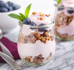 Yogurt Parfait With Fresh Blueberries