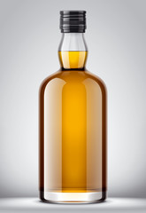 Glass bottle mockup. 