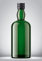 Glass bottle mockup. 