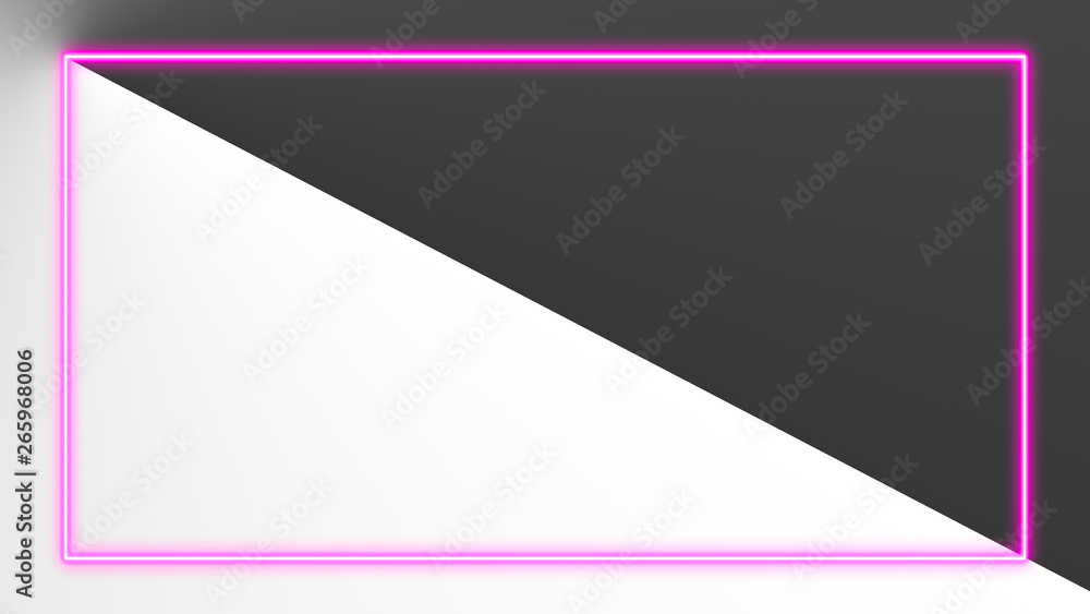 Sticker pink neon lights with lots of copy space for text or product display. modern abstract background.