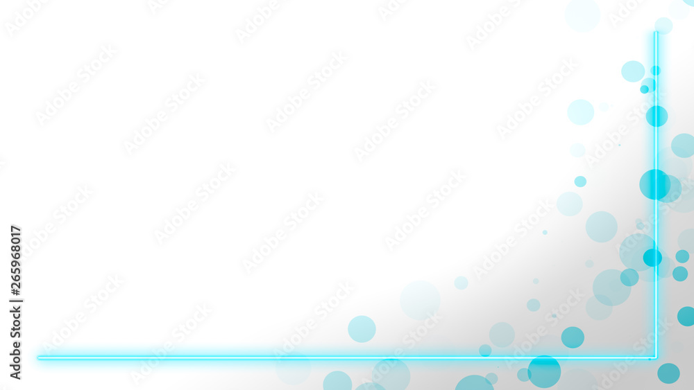Poster turquoise neon lights with lots of copy space for text or product display. modern abstract backgroun