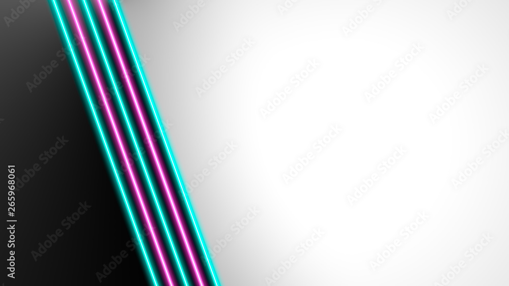 Canvas Prints turquoise and pink neon lights with lots of copy space for text or product display. modern abstract 