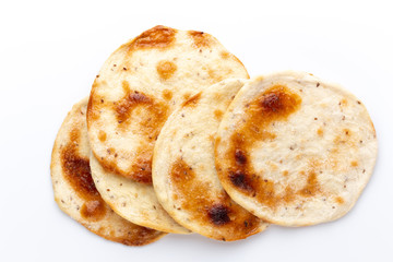 Flatbreads. Arab Bread isolated on white background.