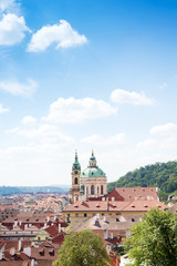 The red roof is the main view in the praha from the Prague castle, Czech Republic