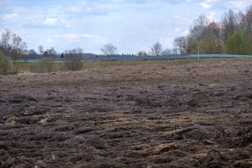 frshly plowed agriculture fields