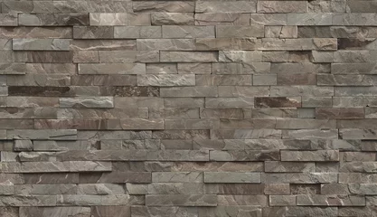 Foto op Plexiglas Stenen textuur muur Streak stenen wandbekleding getextureerde en gearceerde naadloze mapping.