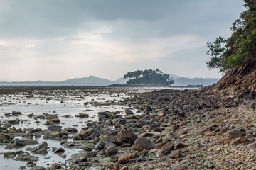 Sunset silhouette from Phuket Thailand