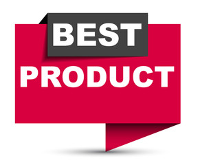 red vector banner best product