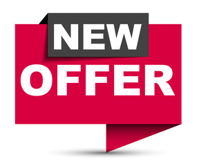 red vector banner new offer