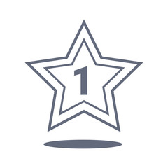 Fototapeta premium Premium star icon or logo in line style. High quality sign and symbol on a white background. Vector outline pictogram.