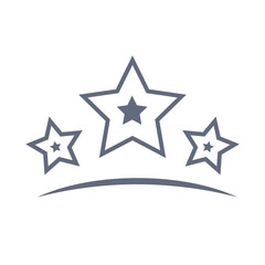 Stars line icon or logo in line style. Vector outline pictogram for infographic.