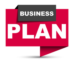 red vector banner business plan