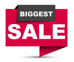 red vector banner biggest sale