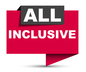 red vector banner all inclusive