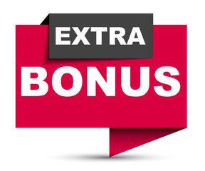 Fototapeta premium red vector banner extra bonus