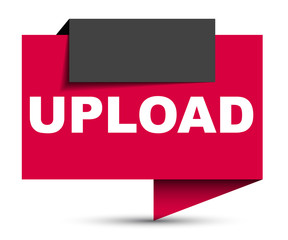 red vector banner upload