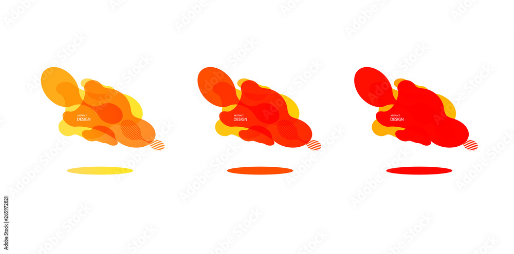 Poster gradient geometric banners with flowing liquid shapes. dynamic fluid design for logo, flyers or pres
