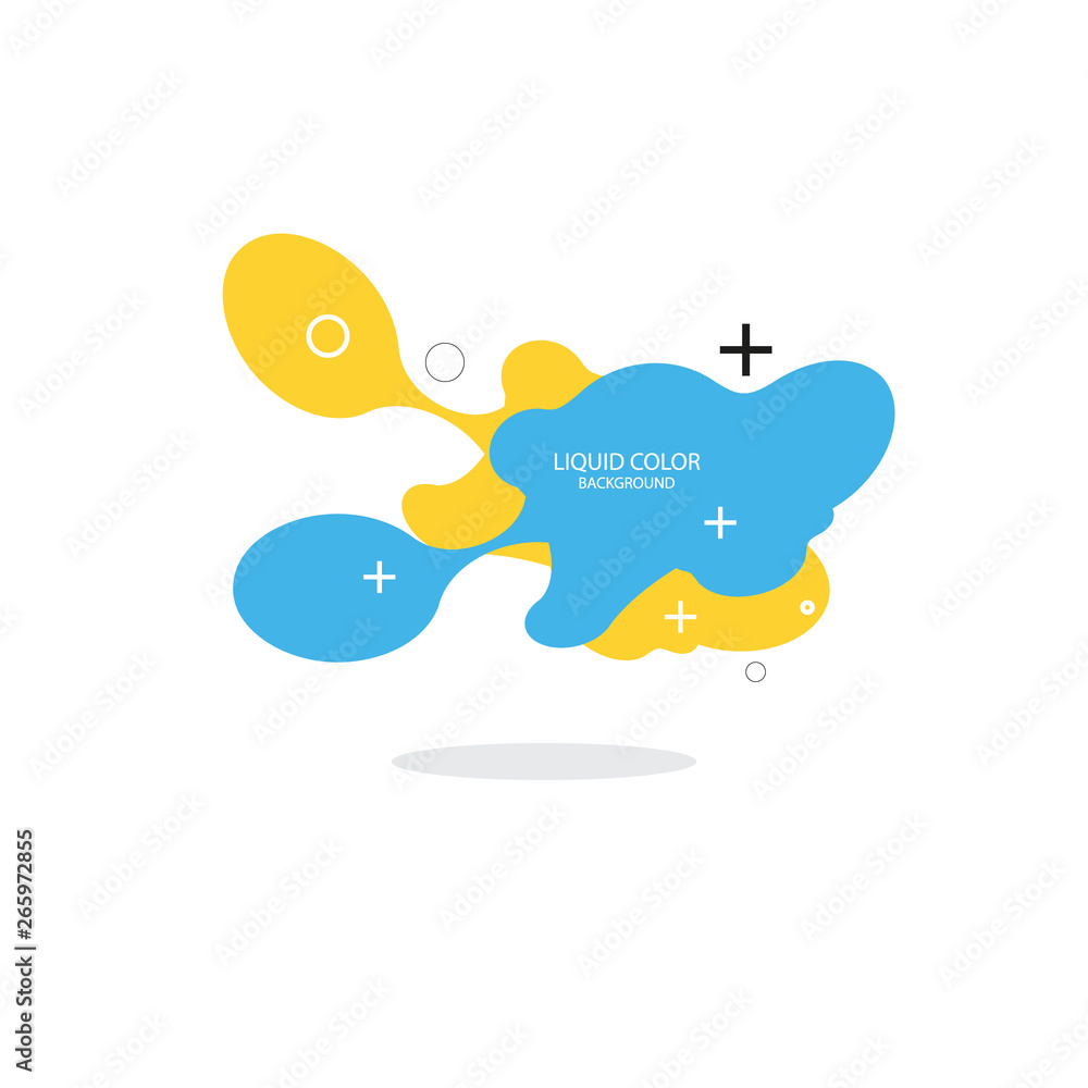 Aufkleber modern abstract vector banner set. flat geometric liquid form with various colors. modern vector tem