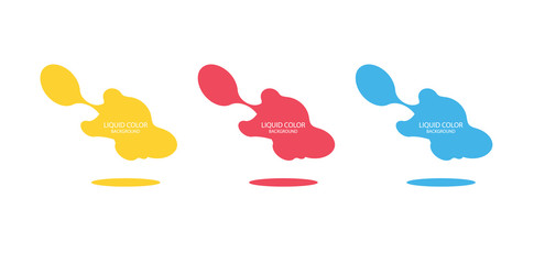 Modern abstract vector banner set. Flat geometric liquid form with various colors. Modern vector template, Template for the design of a logo, flyer or presentation. Abstract geometric shapes