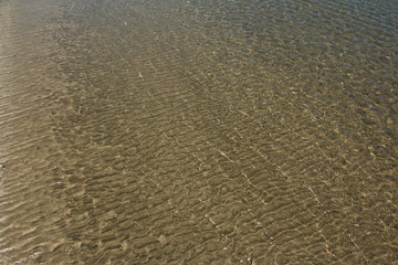 Sand formation on the beach of Tamarindo in Costa Rica