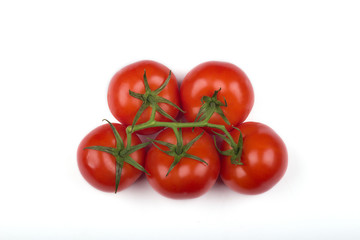 tomatoes isolated on white. With clipping path.