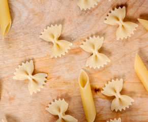 Fototapeta na wymiar Baking ingedients. pasta on table