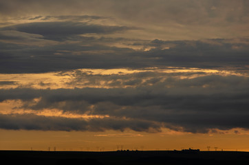 nuvens por do sol