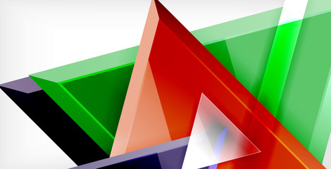 3d triangular vector minimal abstract background design, abstract poster geometric design