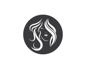 natural beauty woman vector illustration template