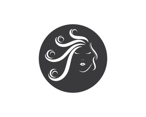 natural beauty woman vector illustration template