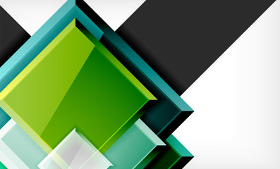 Bright colorful square shape blocks geometrical background