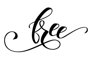 Handwritten brush calligraphy Free