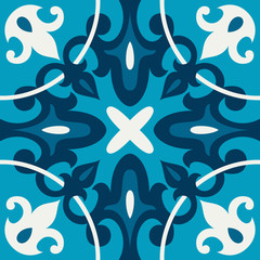 Oriental traditional ornament,Mediterranean seamless pattern, tile design, vector illustration сan be used for desktop wallpaper for a wall hanging or poster, pattern fills, surface textures, textile.