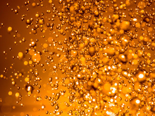 Orange water drops bokeh