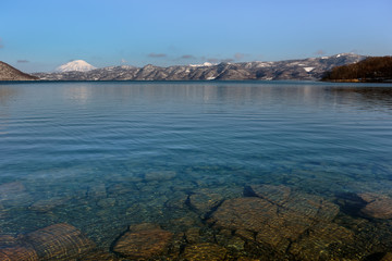 北海道・洞爺湖、冬の景色
