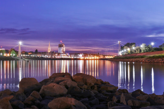 view of the Osijek city at night Croatia