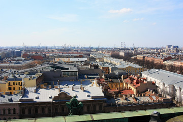 Fototapeta na wymiar Panorama of the old city of St. Petersburg